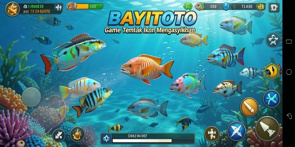 Screenshot gameplay BAYITOTO menampilkan aksi menembak ikan yang seru.