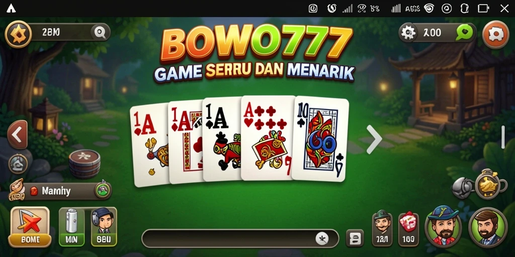 Tampilan gameplay BOWO77 yang menarik dengan suasana permainan Domino.
