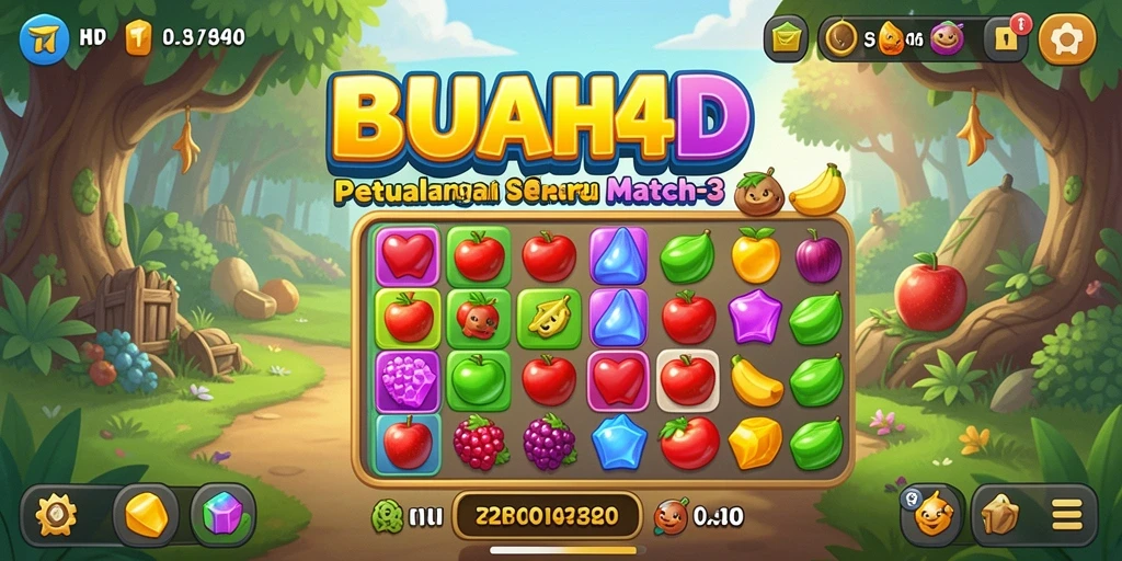 Tampilan gameplay BUAH4D yang menarik dan penuh warna.