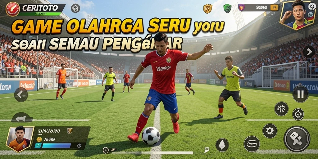 Screenshot gameplay CERITOTO dengan aksi seru di lapangan.