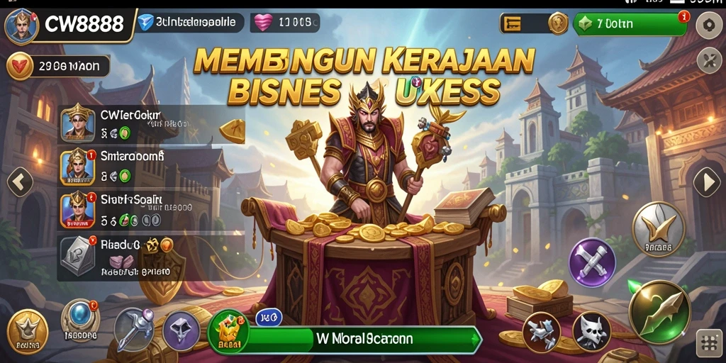 Tampilan gameplay <strong>CW8888</strong> saat membangun bisnis Tycoon.
