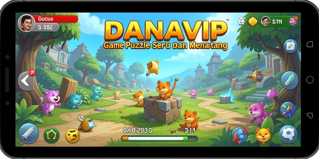 Tampilan gameplay yang menarik dari DANAVIP dalam setiap tantangan Puzzle.