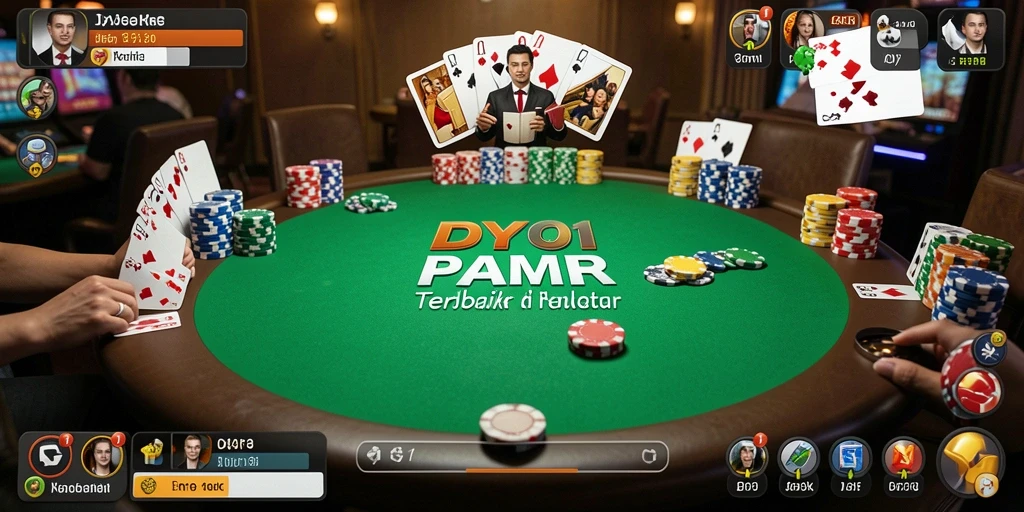 Screenshot gameplay DY01 menampilkan pemain yang menikmati permainan Poker.