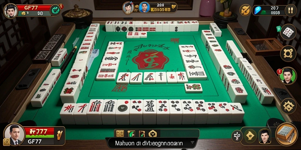 Screenshot menunjukkan gameplay seru dan grafis Mahjong GF777.