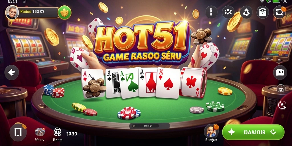 Tampilan gameplay seru di HOT51 dengan beragam permainan Kasino.