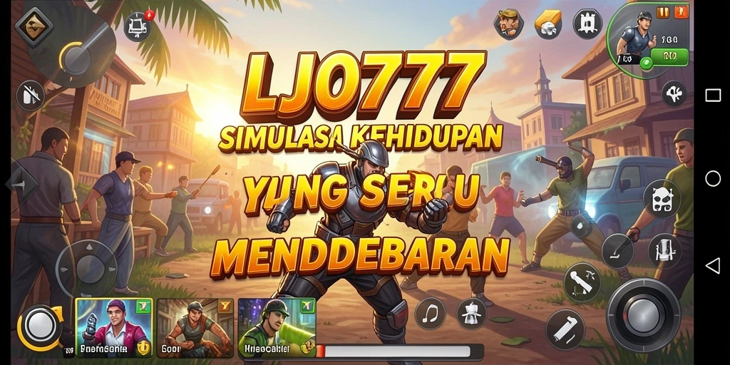 Tangkapan layar gameplay LJO777 yang menunjukkan interaksi sosial yang dinamis.