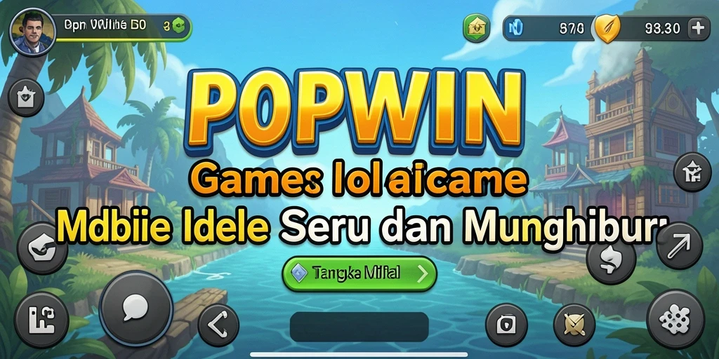 Tangkapan layar utama menunjukkan gameplay santai di dalam <strong>POPWIN</strong>.