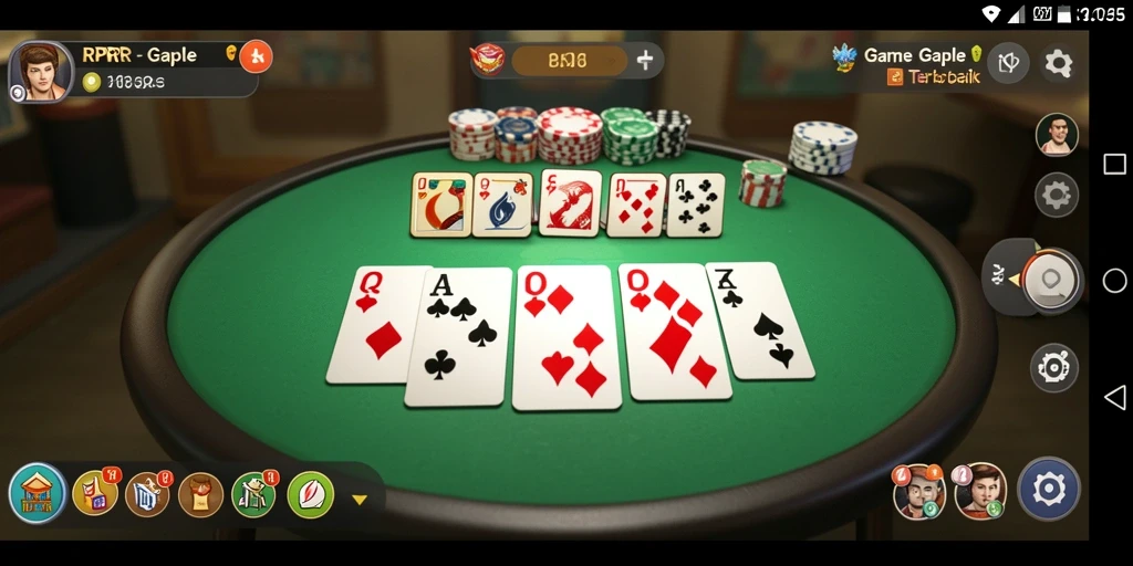 Tampilan seru gameplay Gaple di RPRR yang mengasyikkan.