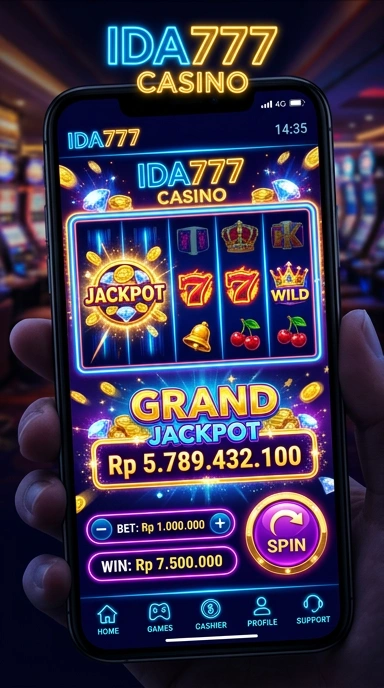 Tampilan antarmuka aplikasi ida777 yang user-friendly.